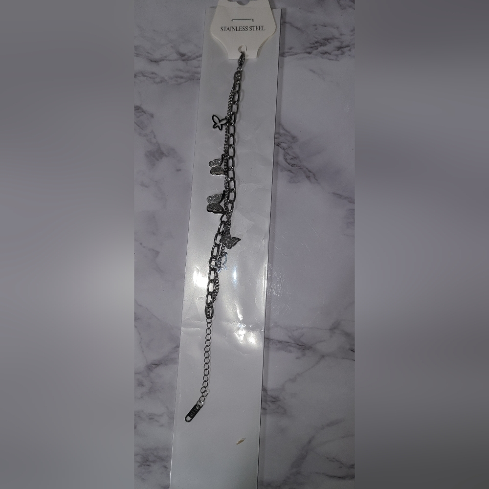 Double chain plate color bracelet - Picture 3 of 3